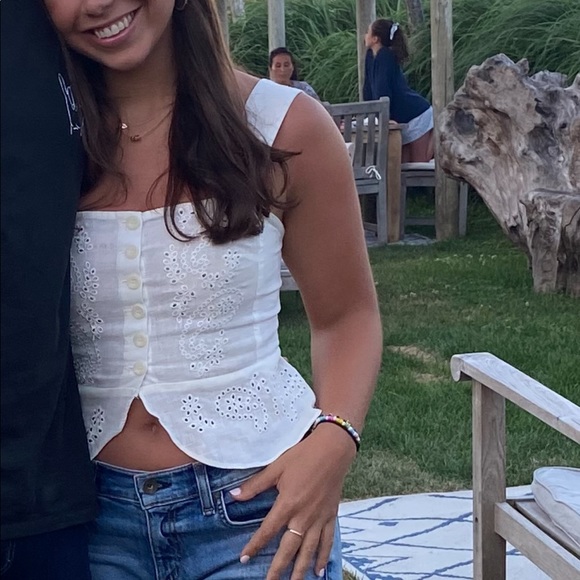 Free people white eyelet tank - Picture 2 of 2